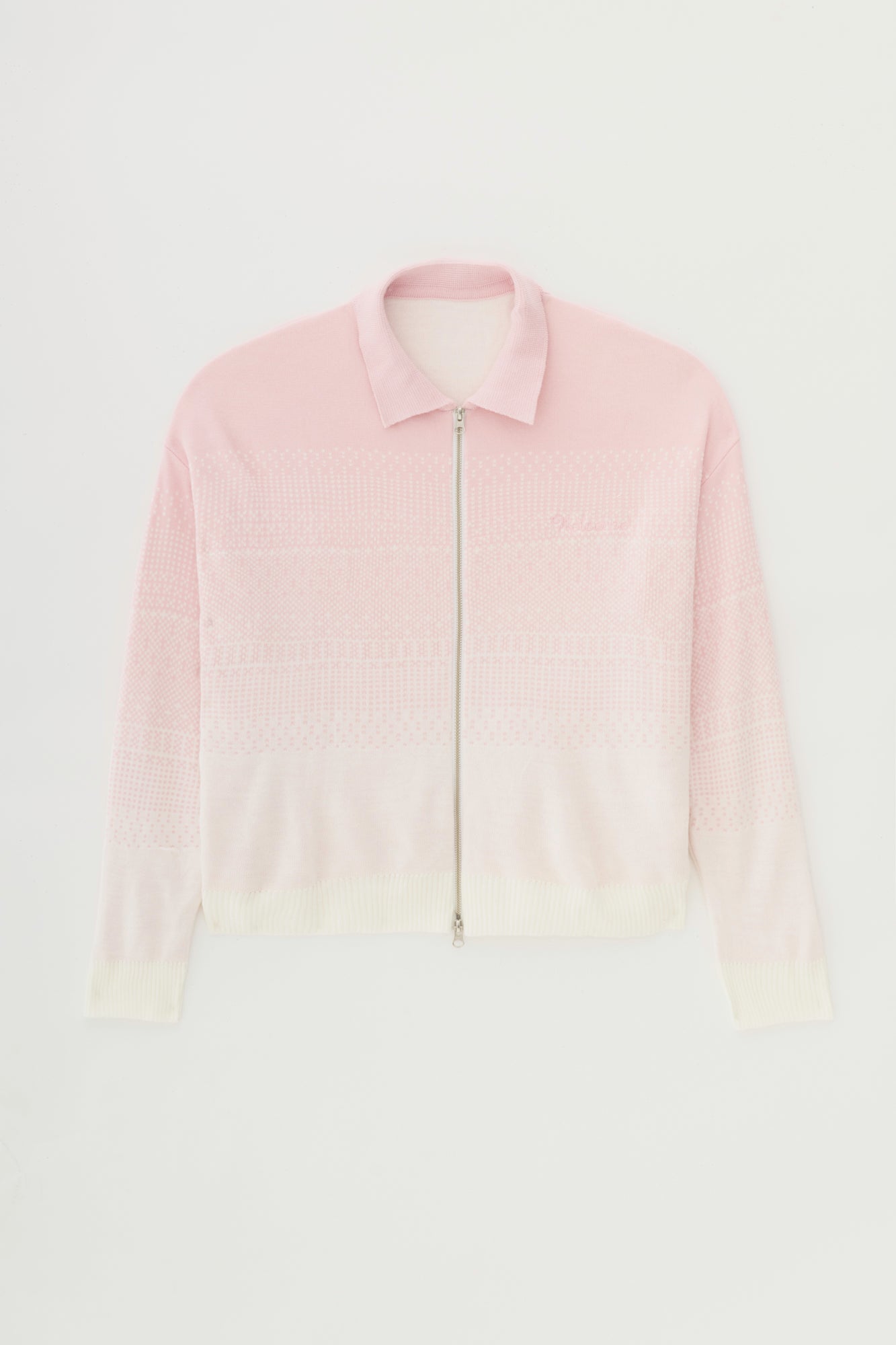 Polo Zíper Tricô Degradê - Rosa