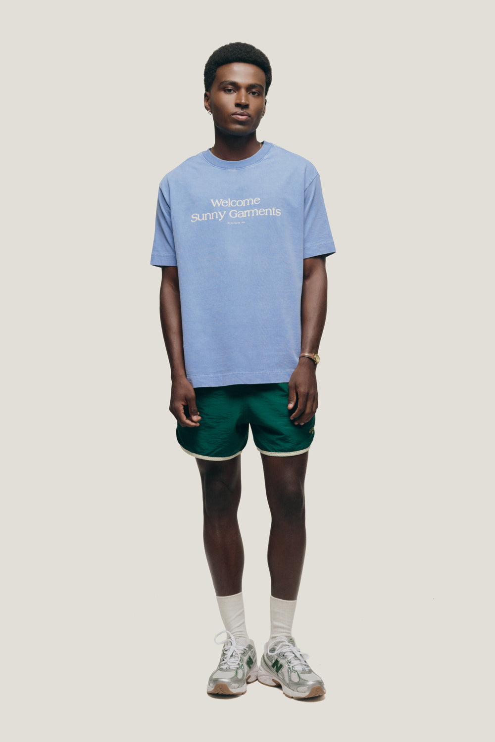 T-shirt Regular Fit Sunny - Azul Stoned