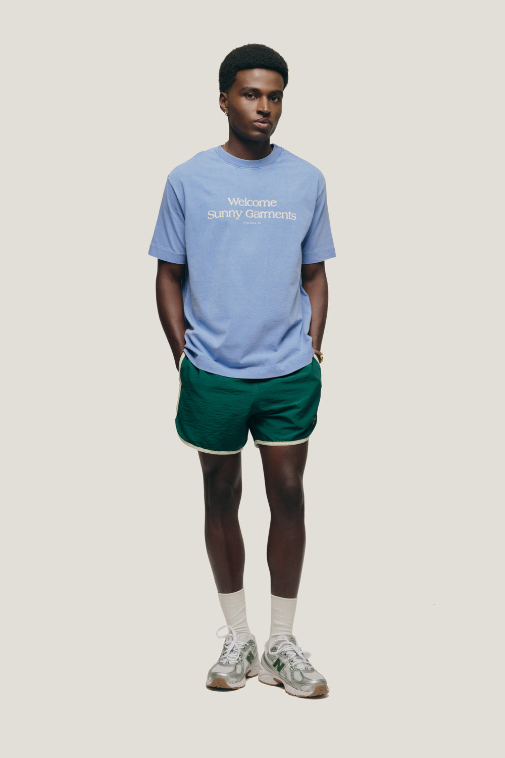 T-shirt Regular Fit Sunny - Azul Stoned