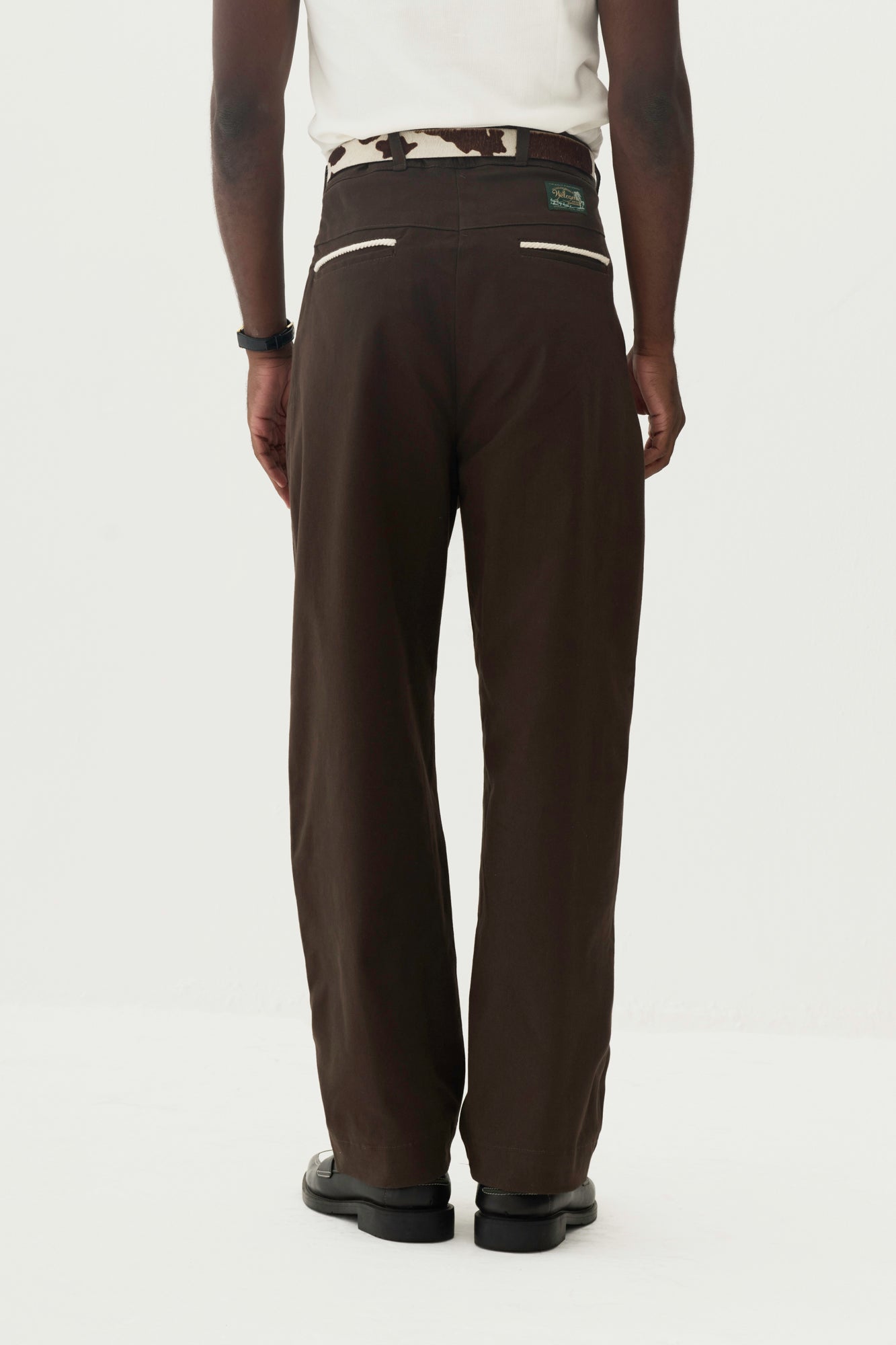 Calça Wide Chino Viés - Marrom – Welcome Rio