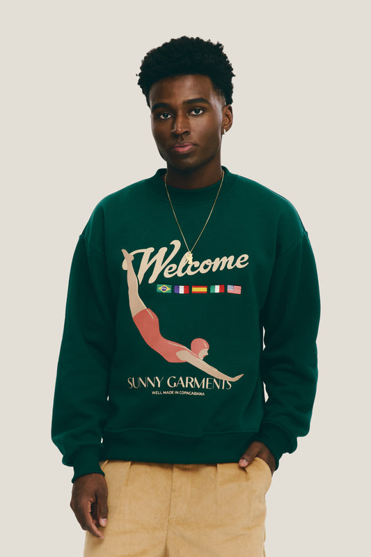 Moletom Crewneck Diving - Verde