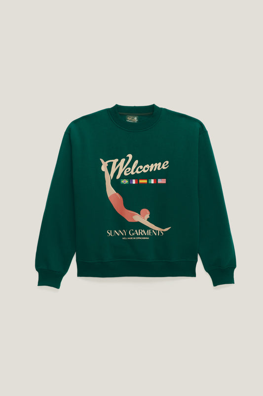 Moletom Crewneck Diving - Verde