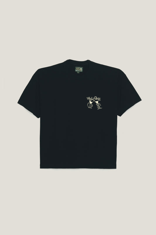 T-shirt Boxy Fit Night Out - Preto