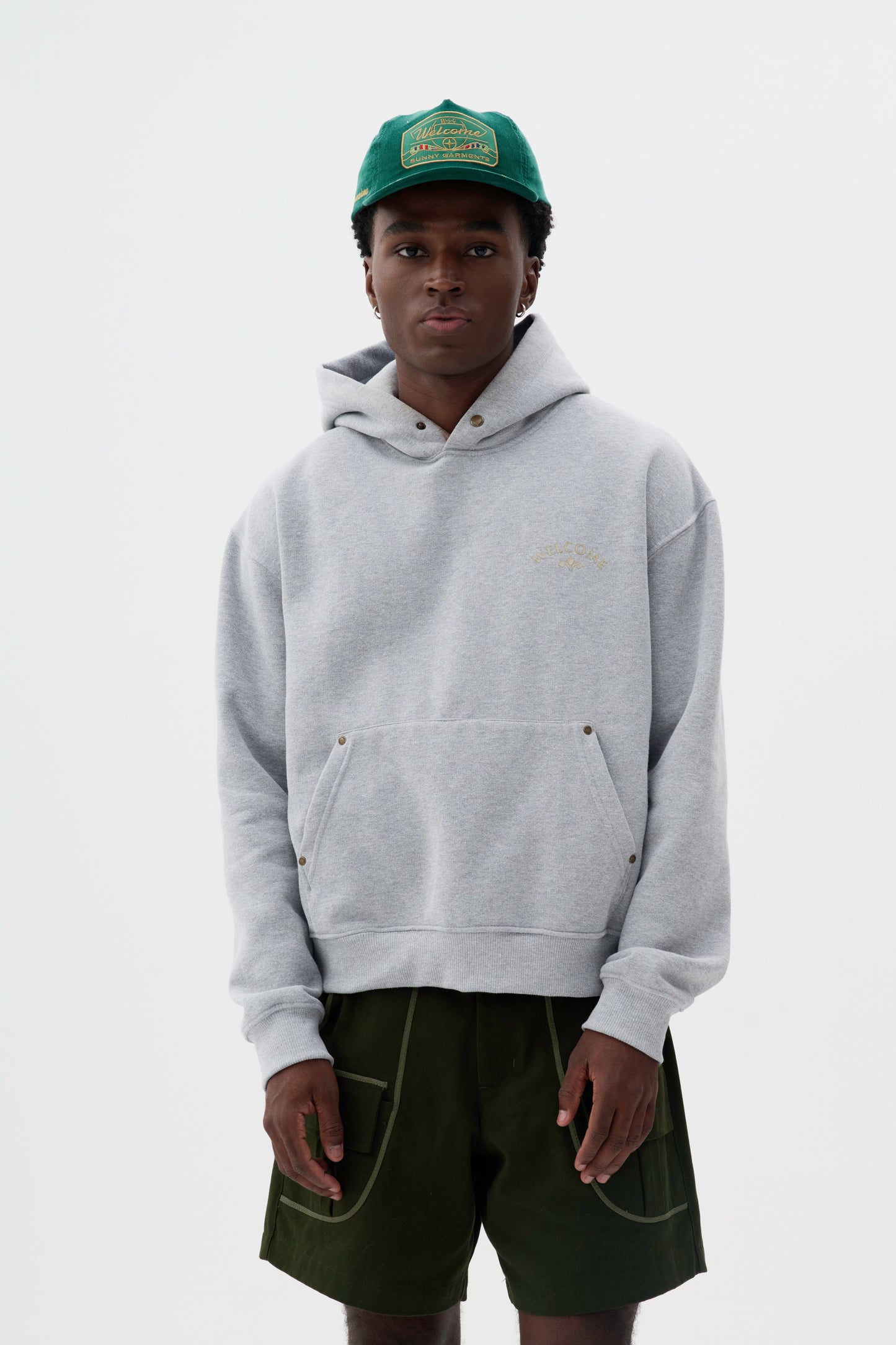 Hoodie Boxy Fit Tulipa - Cinza Mescla