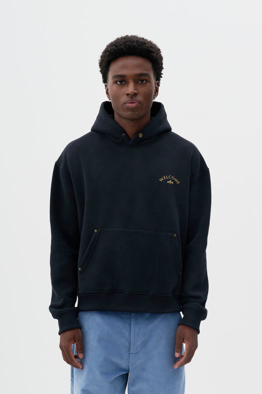 Hoodie Boxy Fit Tulipa - Preto