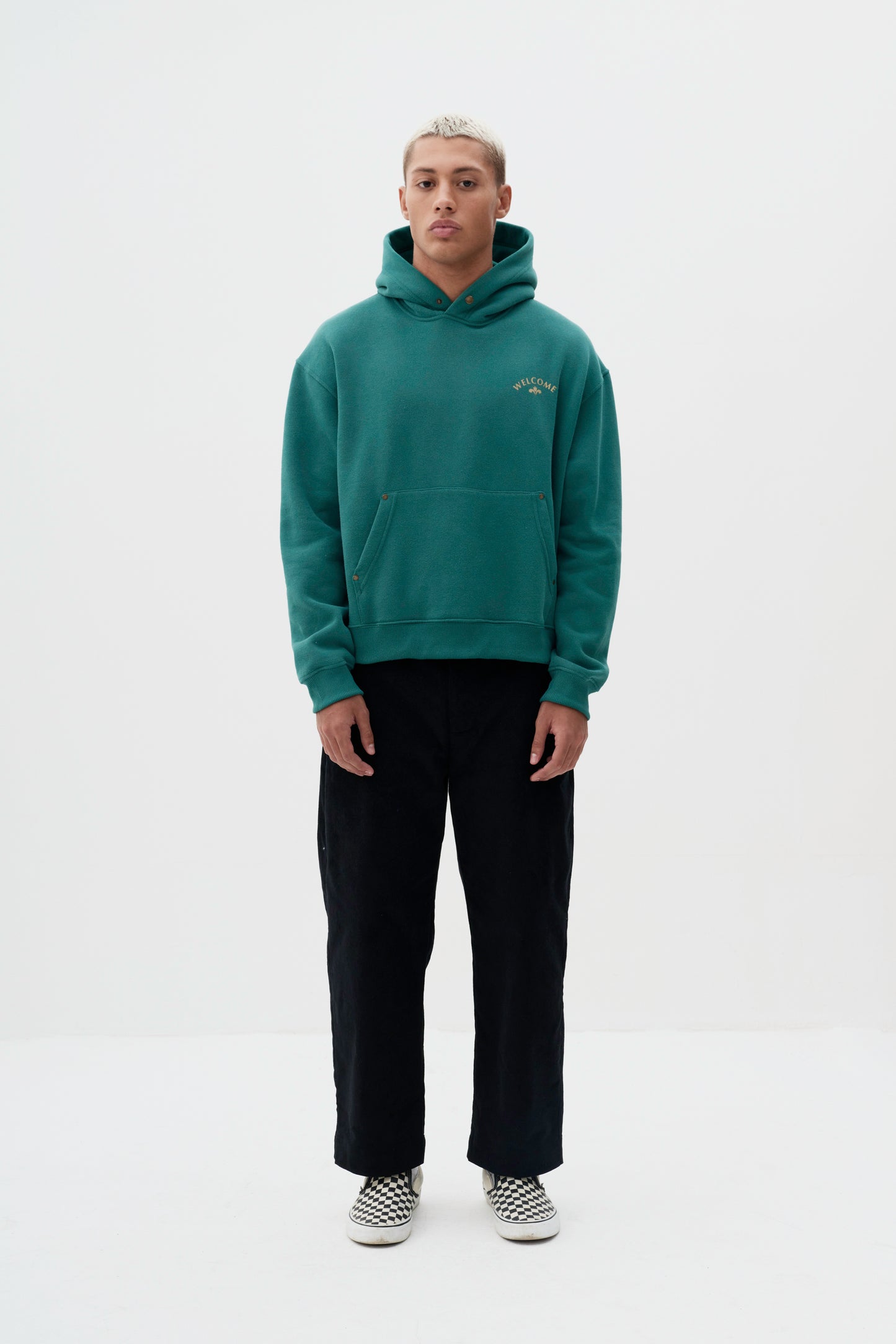 Hoodie Boxy Fit Tulipa - Verde