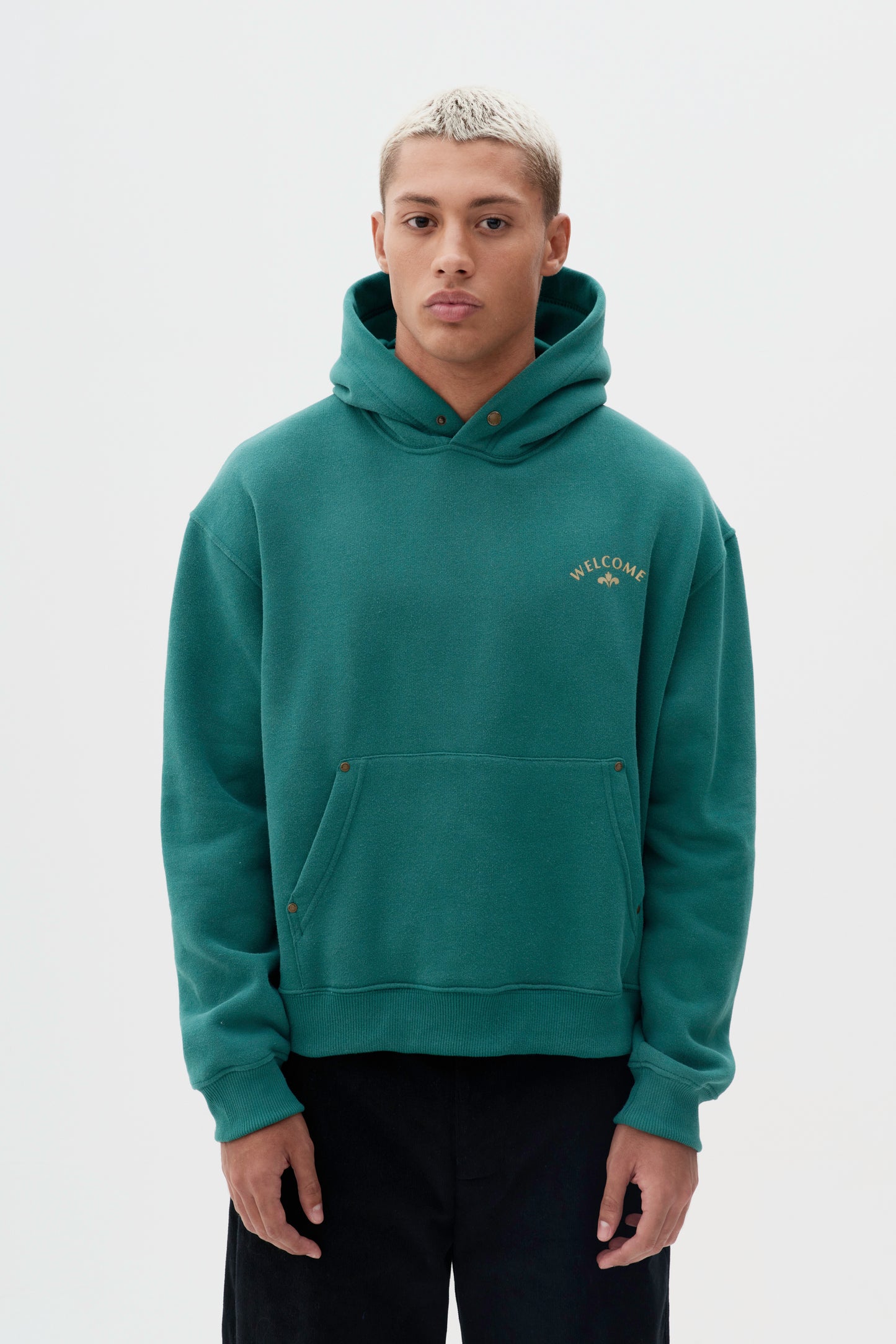 Hoodie Boxy Fit Tulipa - Verde