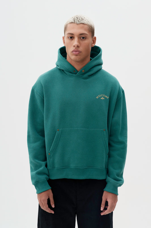 Hoodie Boxy Fit Tulipa - Verde