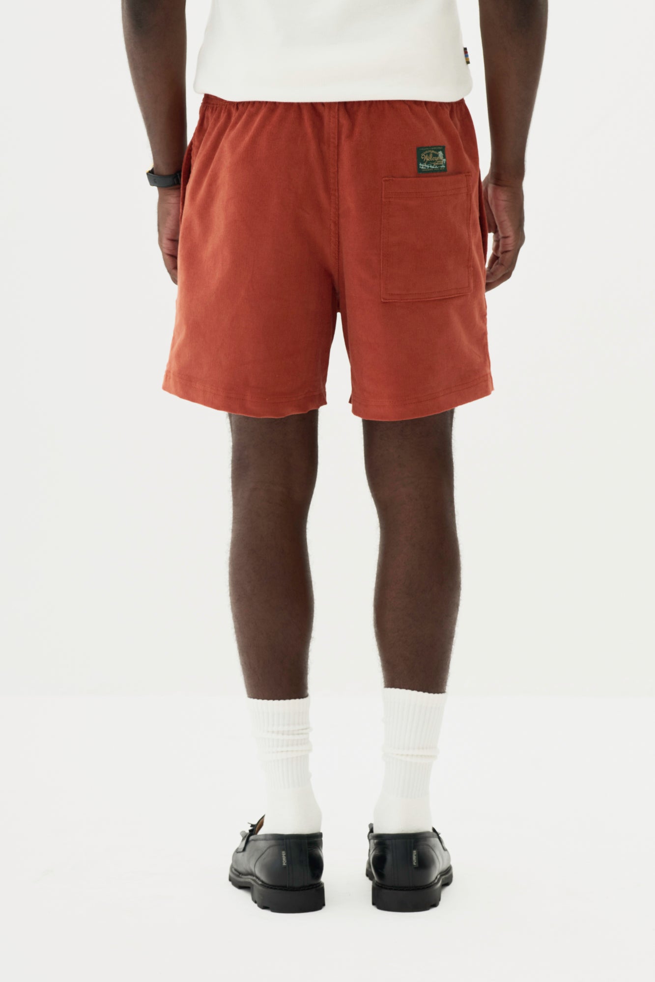 Short Elastico Veludo Patches - Laranja Ocre