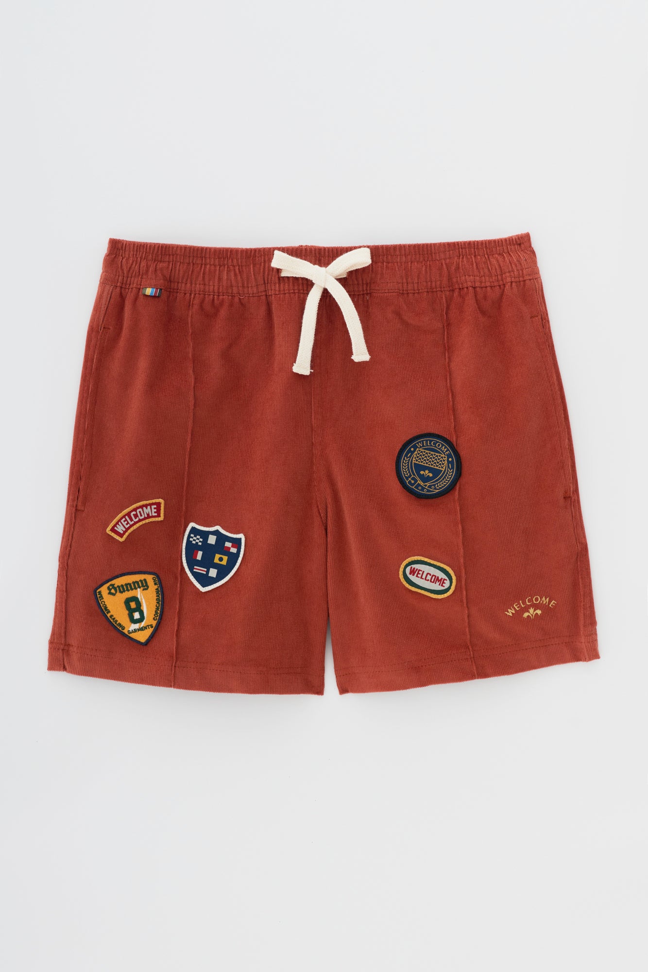 Short Elastico Veludo Patches - Laranja Ocre