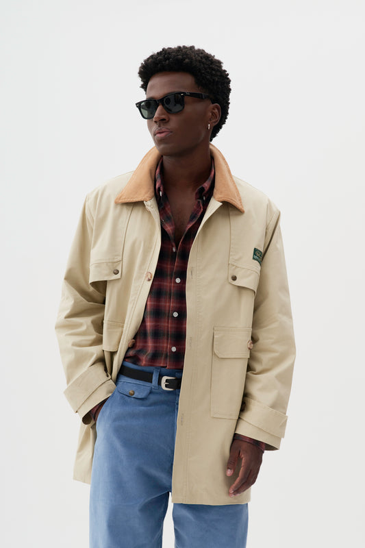 Jaqueta Trench Coat Noir - Bege