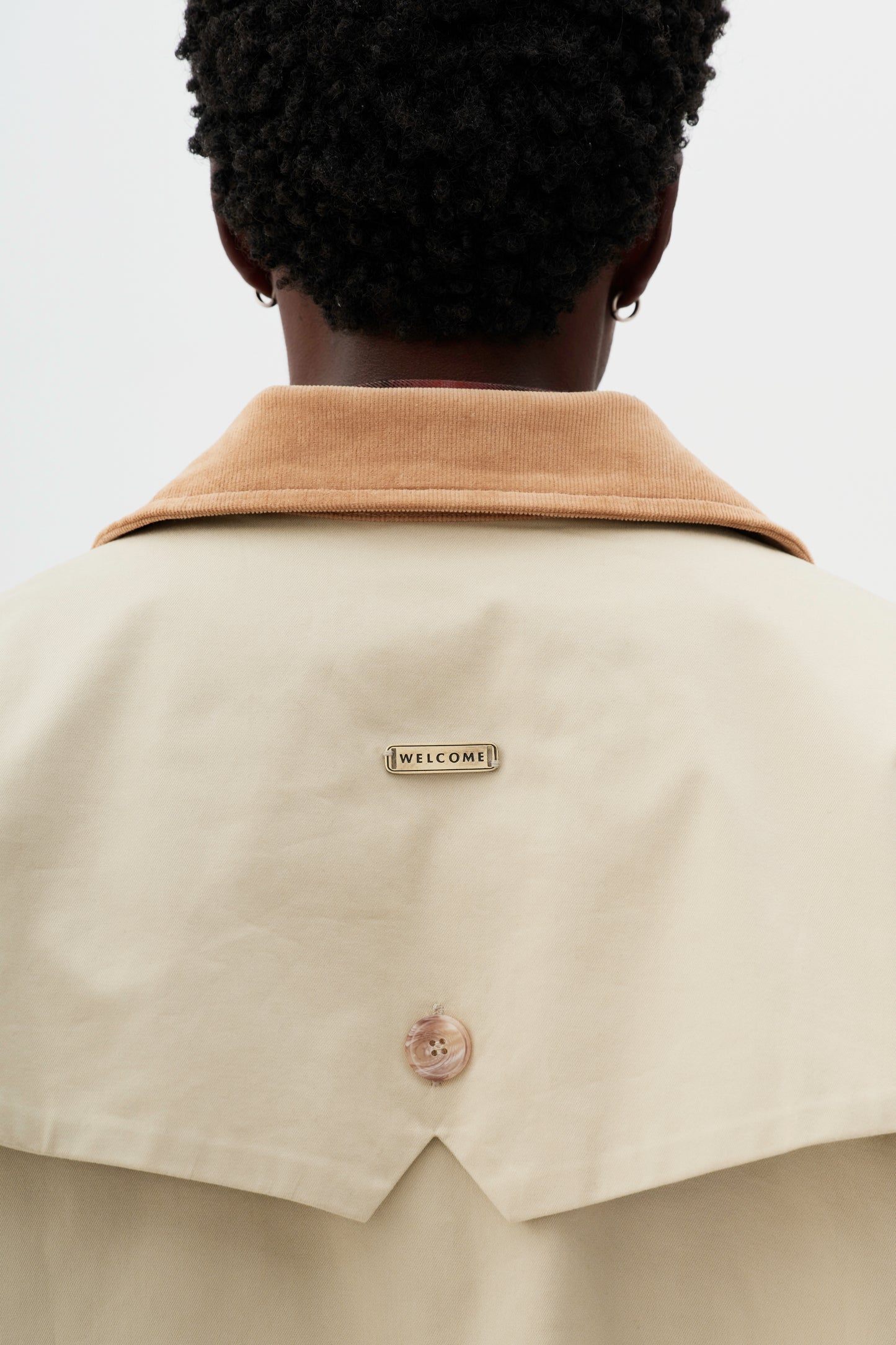 Jaqueta Trench Coat Noir - Bege