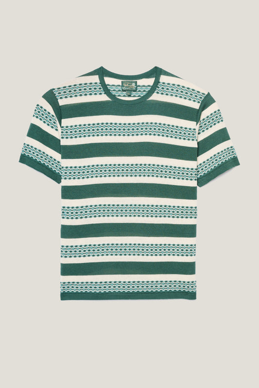 T-shirt Tricô Orla Listrada - Verde