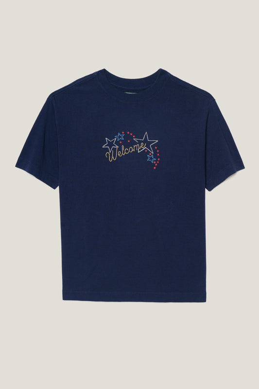 T-shirt Regular Fit Shooting Stars - Azul Marinho