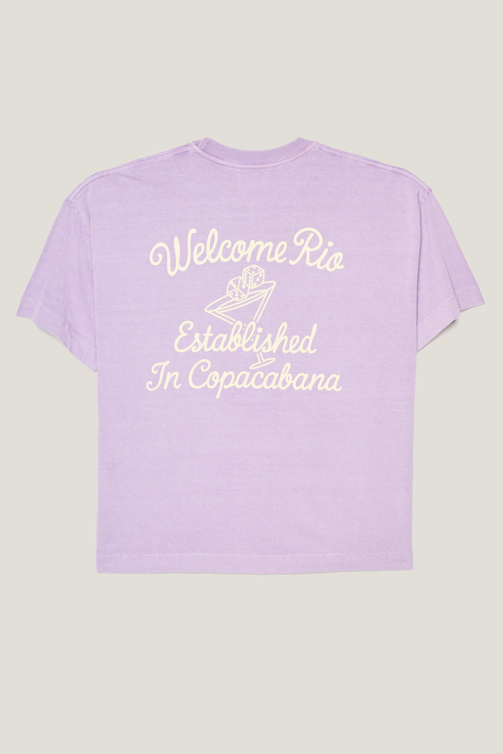 T-shirt Boxy Fit Dices - Lilás