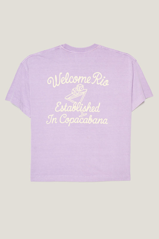 T-shirt Boxy Fit Dices - Lilás