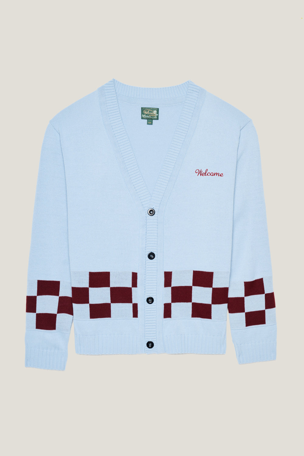 Cardigan Quadriculado - Azul e Vinho