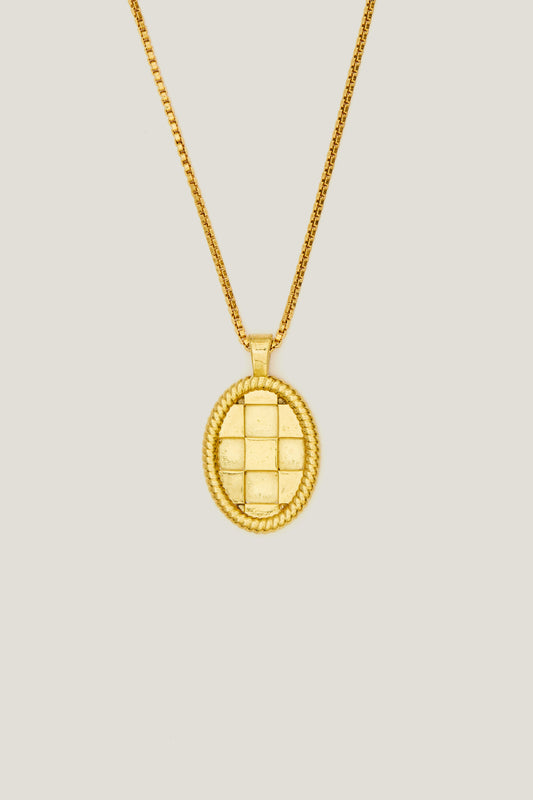 Colar Chess - Prata 925 com Banho de Ouro 18k