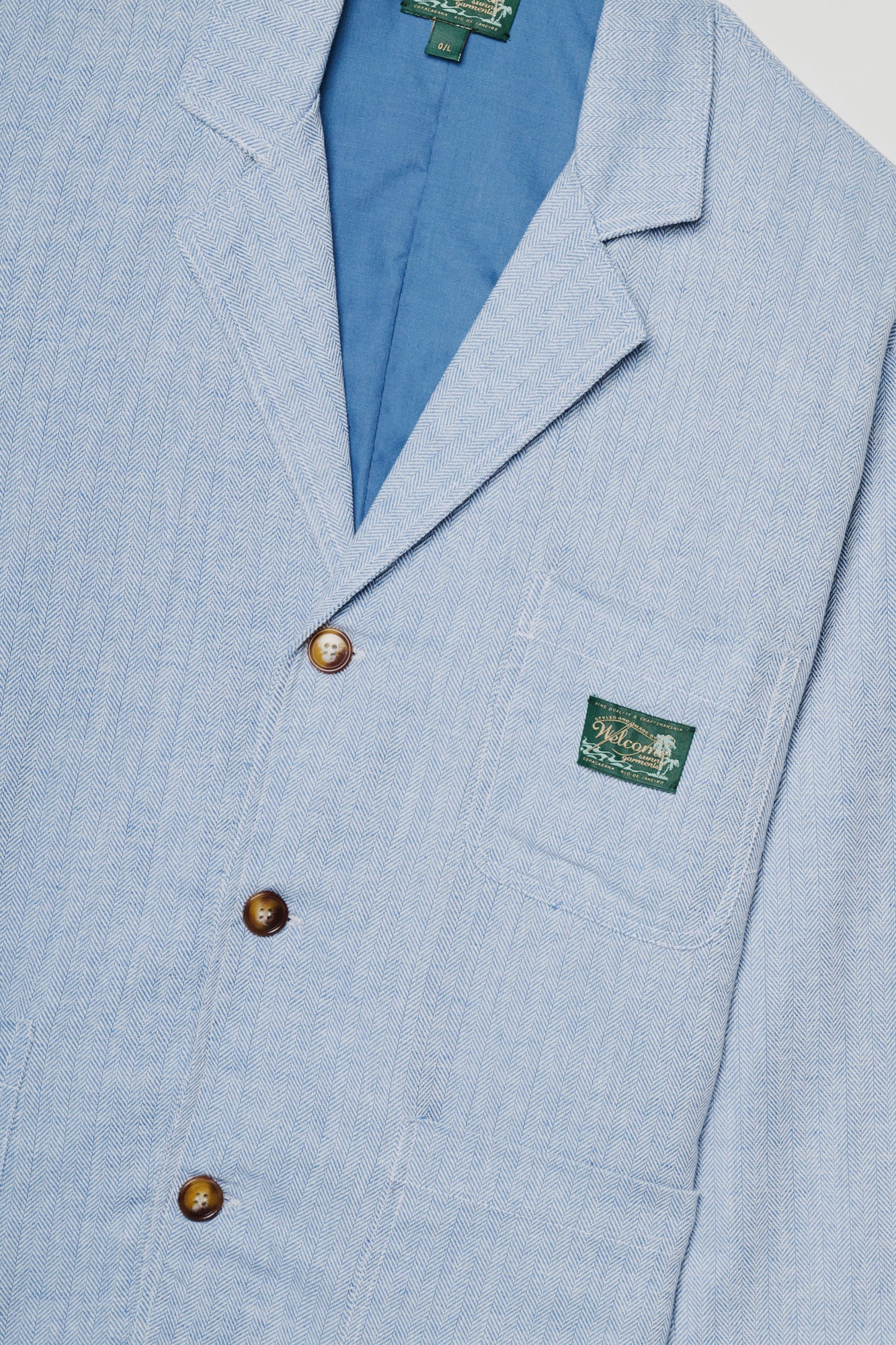 Blazer Sunny Herringbone - Azul