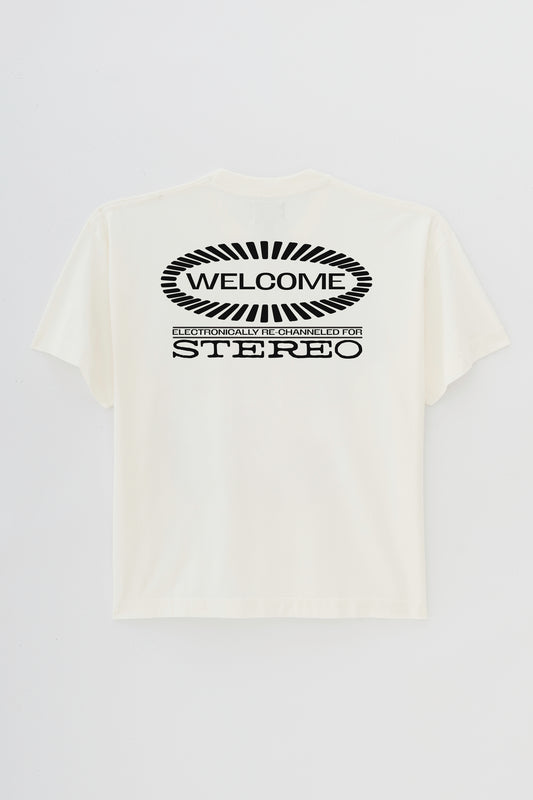 T-shirt Boxy Fit Stereo - Off White