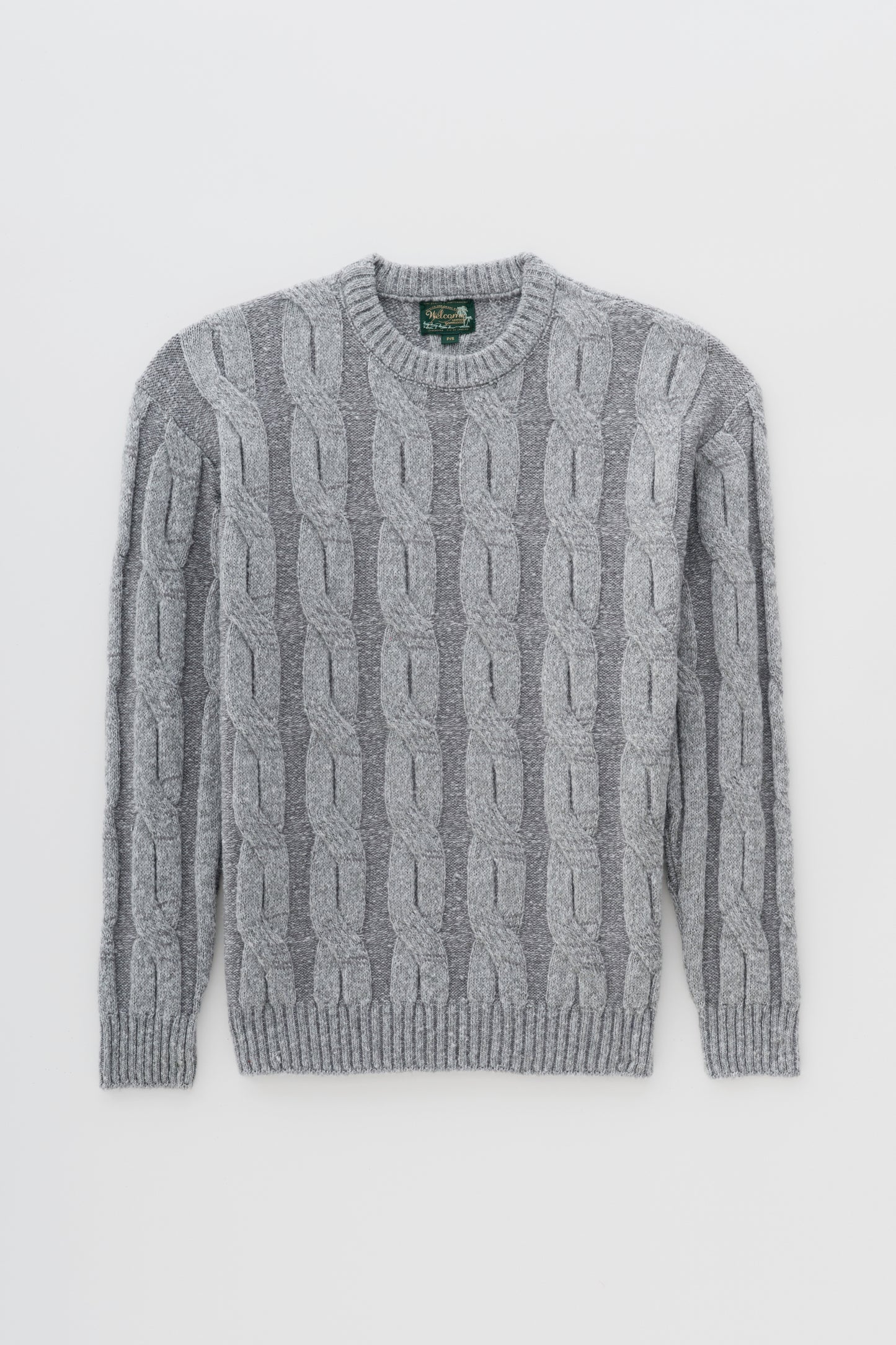 Suéter Cableknit - Cinza Mescla