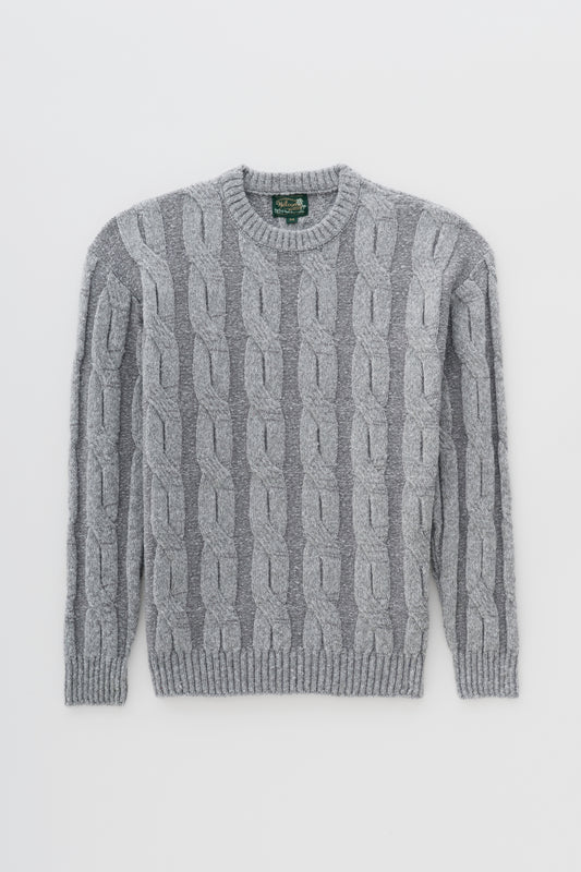 Suéter Cableknit - Cinza Mescla