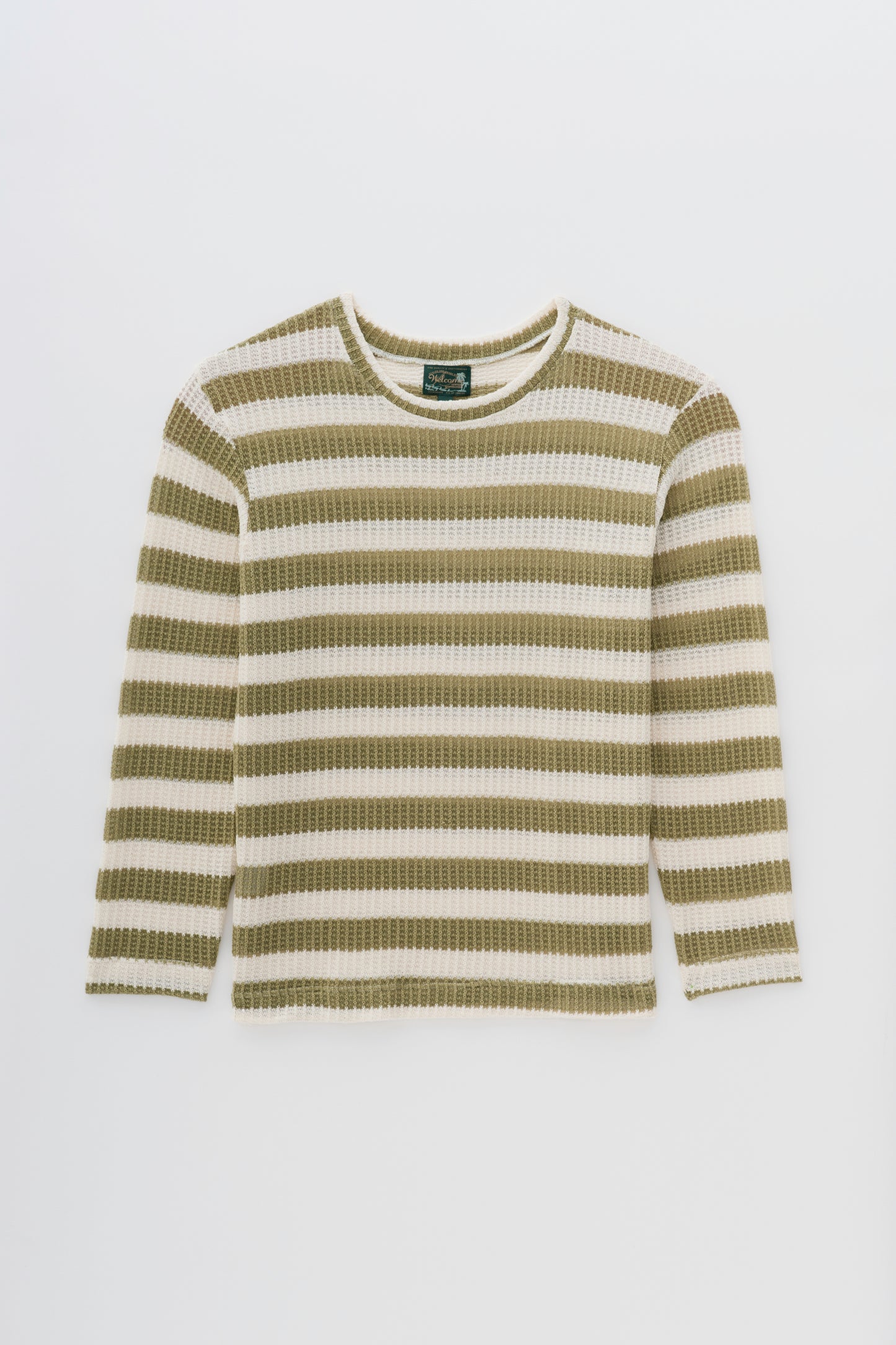 Suéter Tricô Listrada ML - Off White e Verde