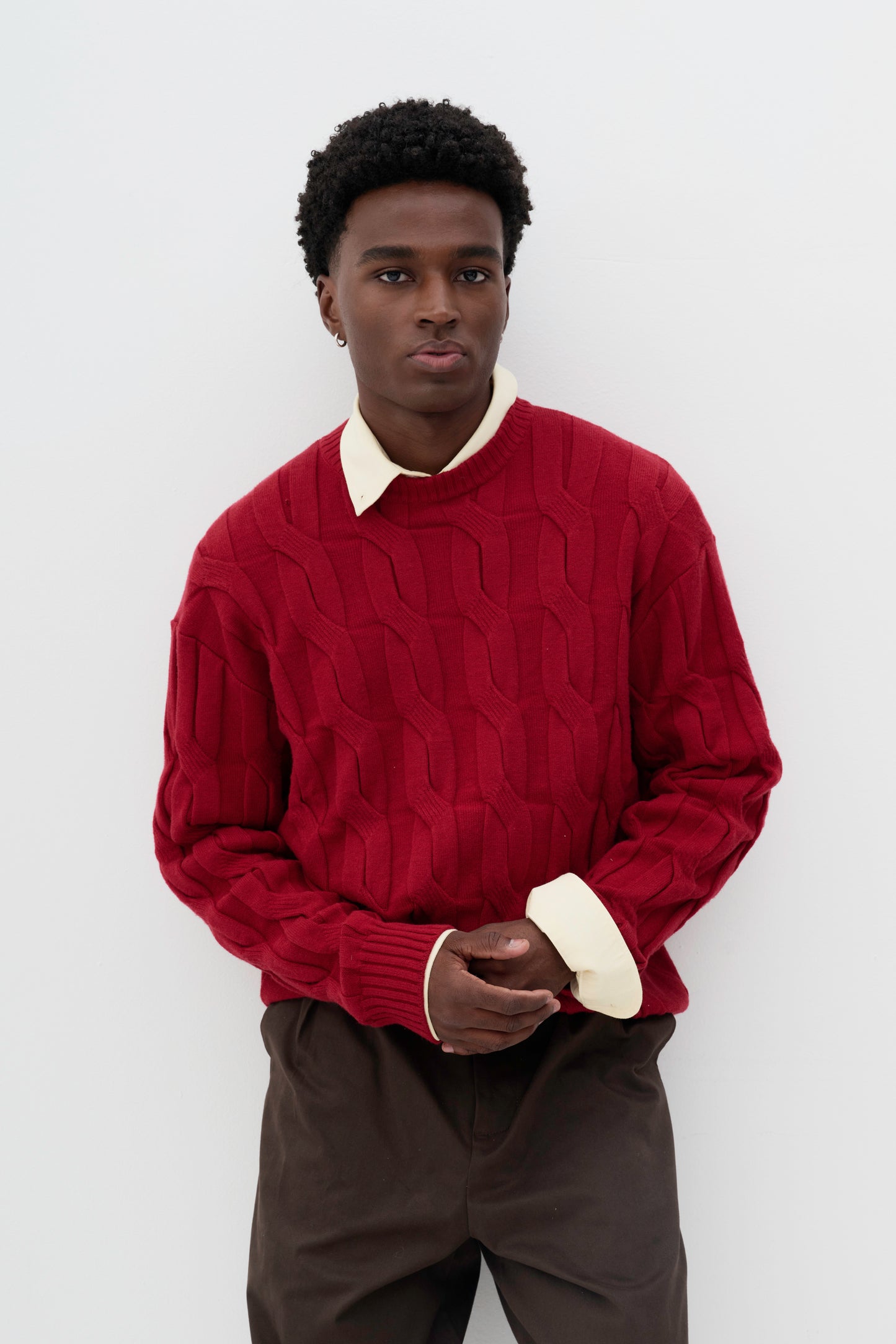 Suéter Cableknit - Vermelho