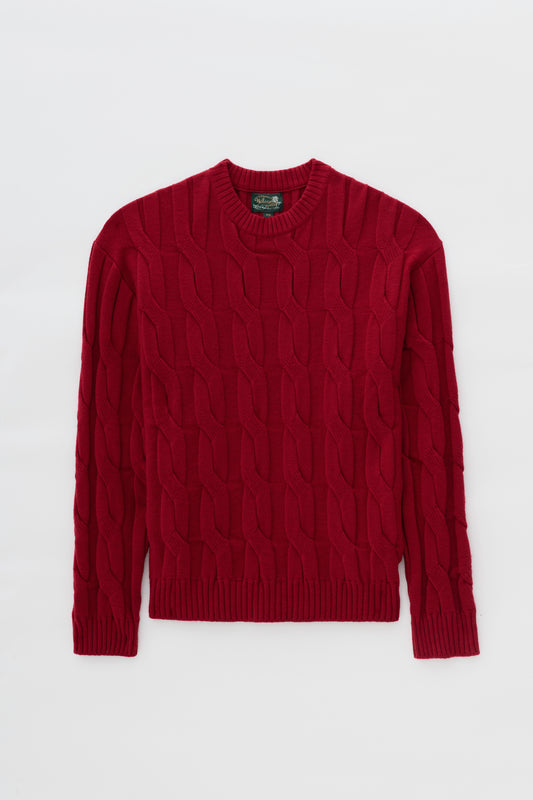 Suéter Cableknit - Vermelho