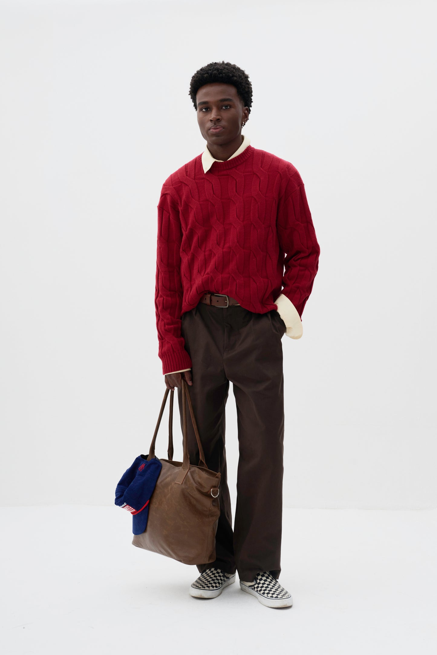 Suéter Cableknit - Vermelho