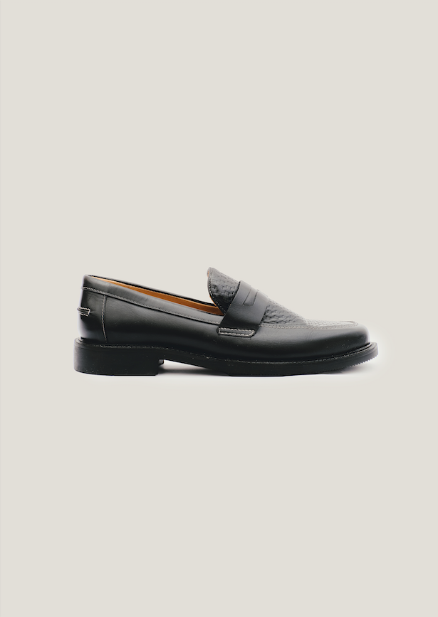 Sapato Penny Loafer Atlântico Tresse - Preto