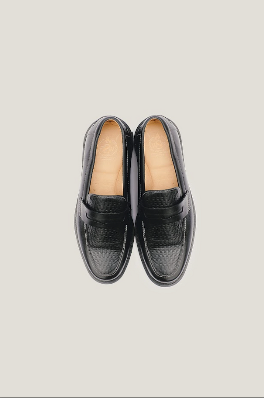 Sapato Penny Loafer Atlântico Tresse - Preto