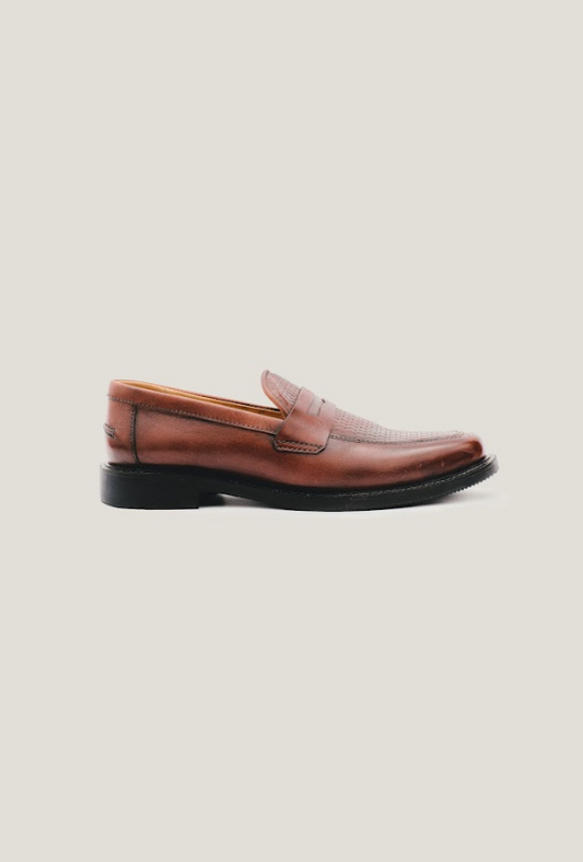 Sapato Penny Loafer Atlântico Tresse - Marrom