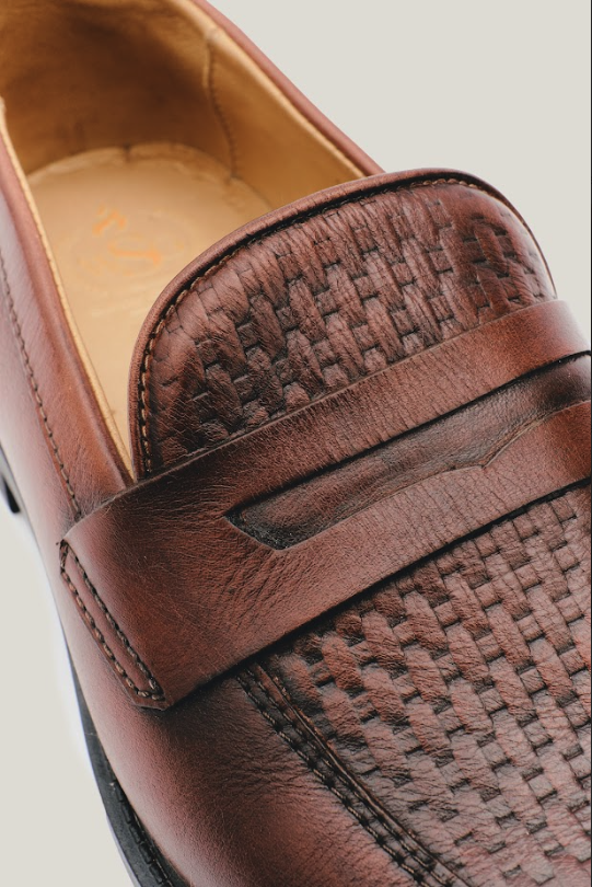 Sapato Penny Loafer Atlântico Tresse - Marrom