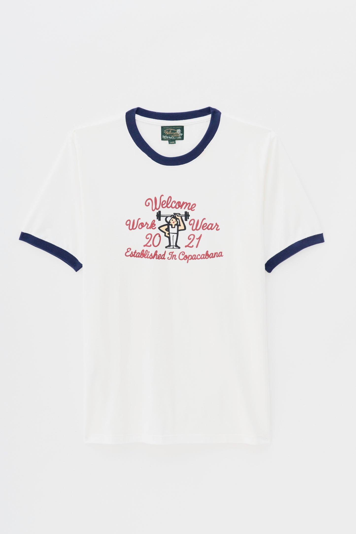 T-shirt Slim Fit Hard Work - Off White