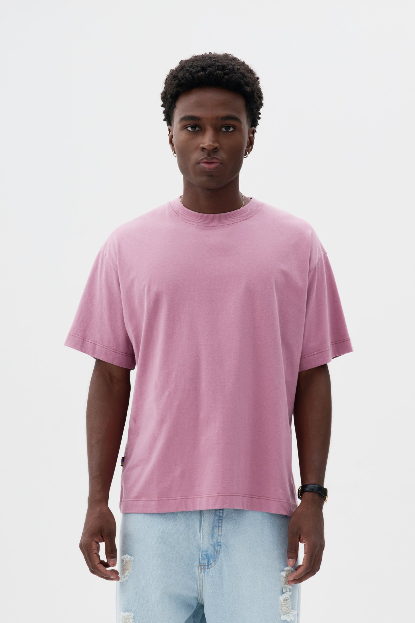 T-shirt Boxy Fit Basic - Lilás