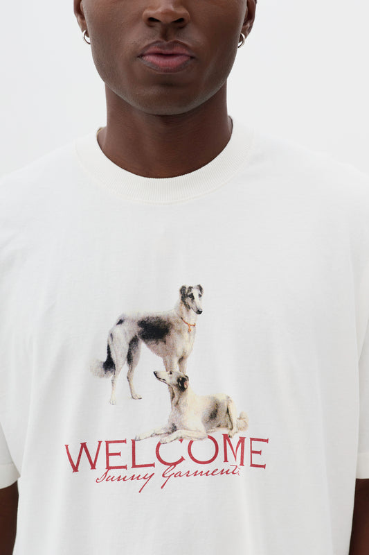 T-Shirt Boxy Fit Galgo - Off White