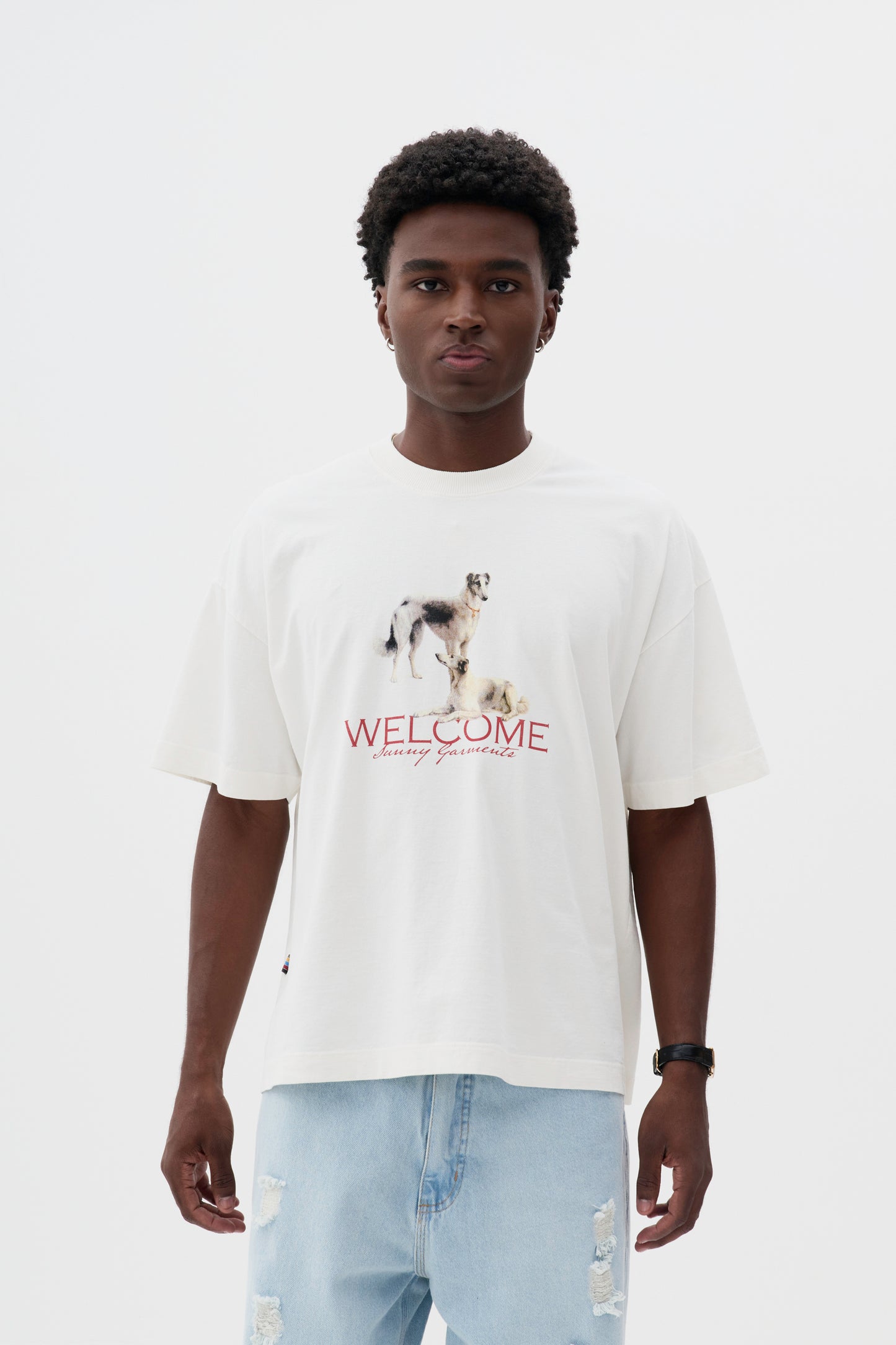 T-Shirt Boxy Fit Galgo - Off White