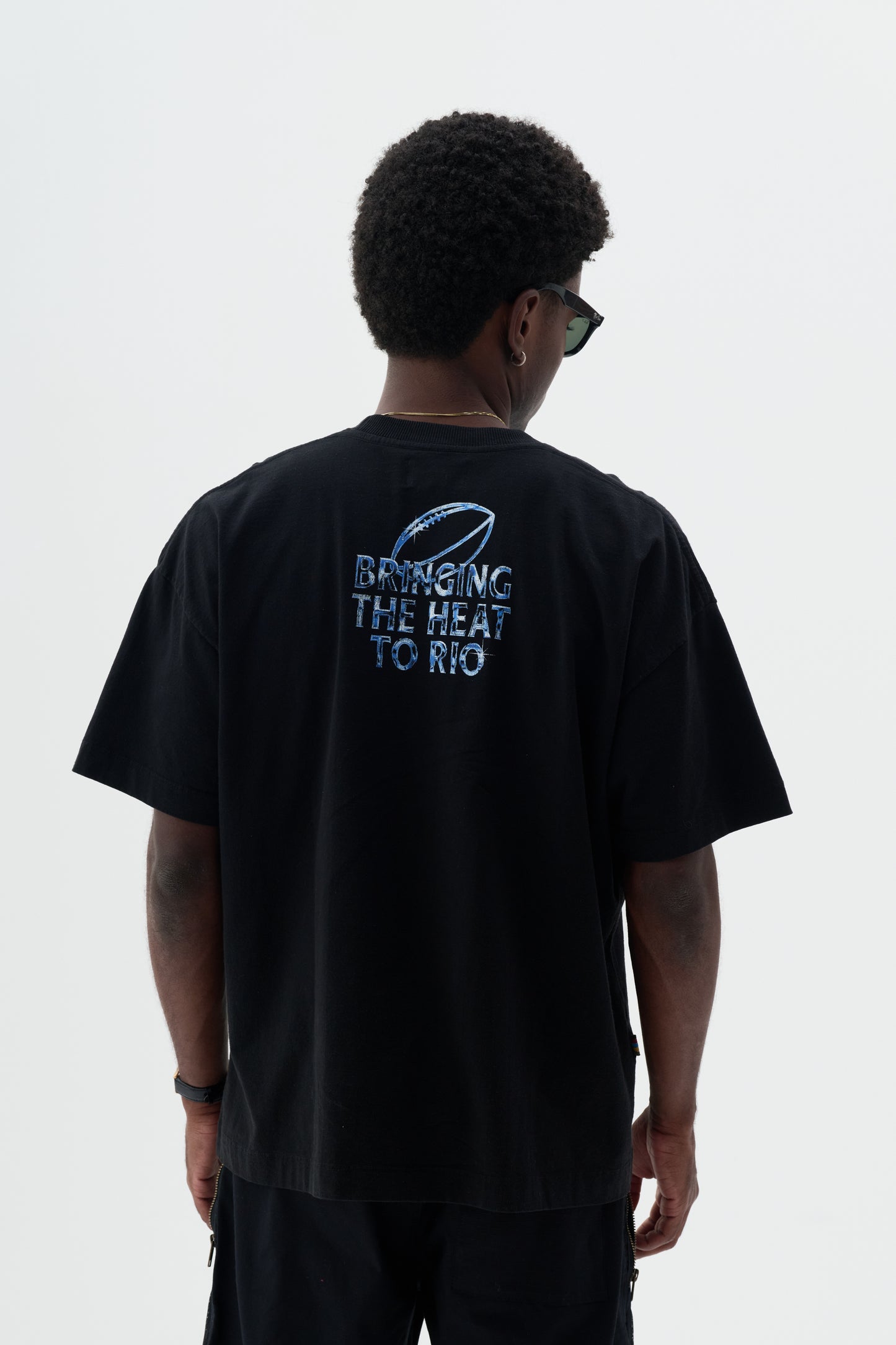 T-shirt Boxy Fit RIng x NFL - Preto