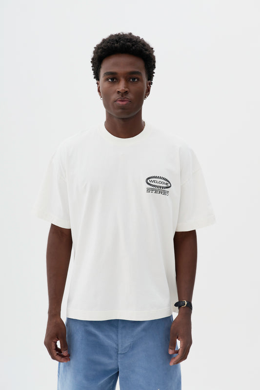 T-shirt Boxy Fit Stereo - Off White