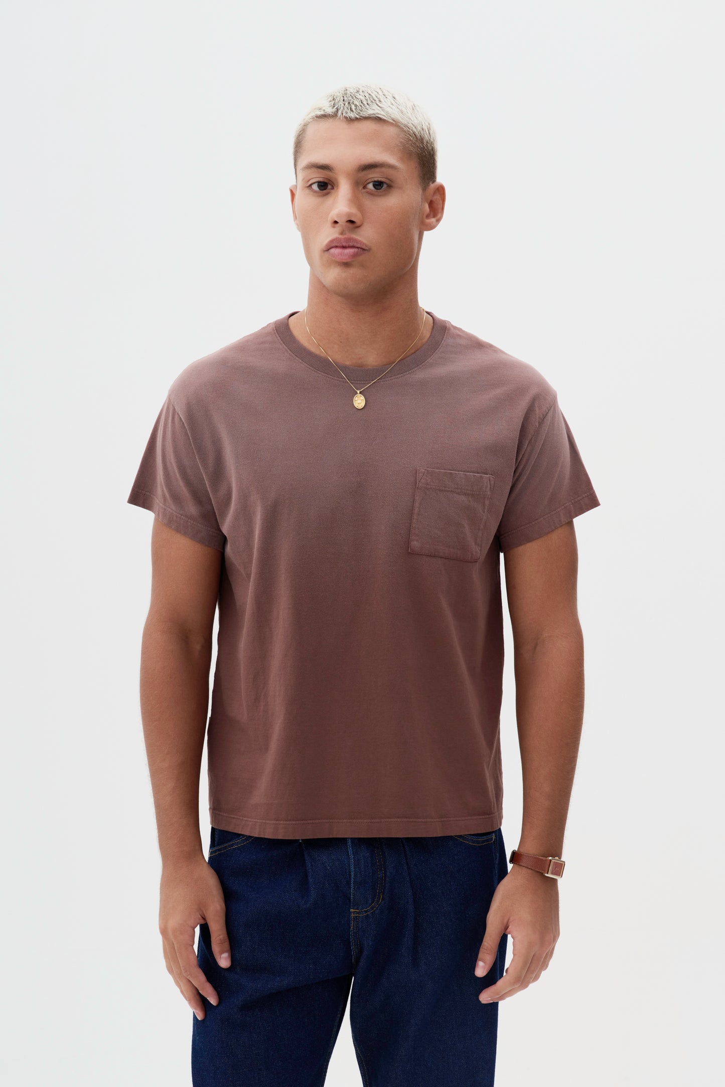 T-shirt Submariner com Bolso - Marrom Stoned