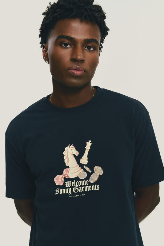 T-shirt Chess - Azul Marinho
