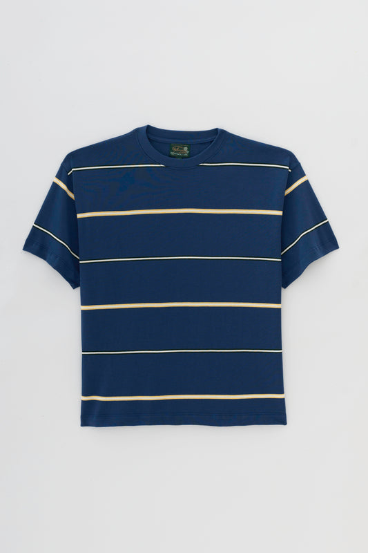 T-shirt Fio Tinto Listrada - Azul