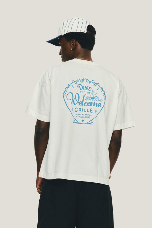 T-shirt Boxy Fit Shell - Off White