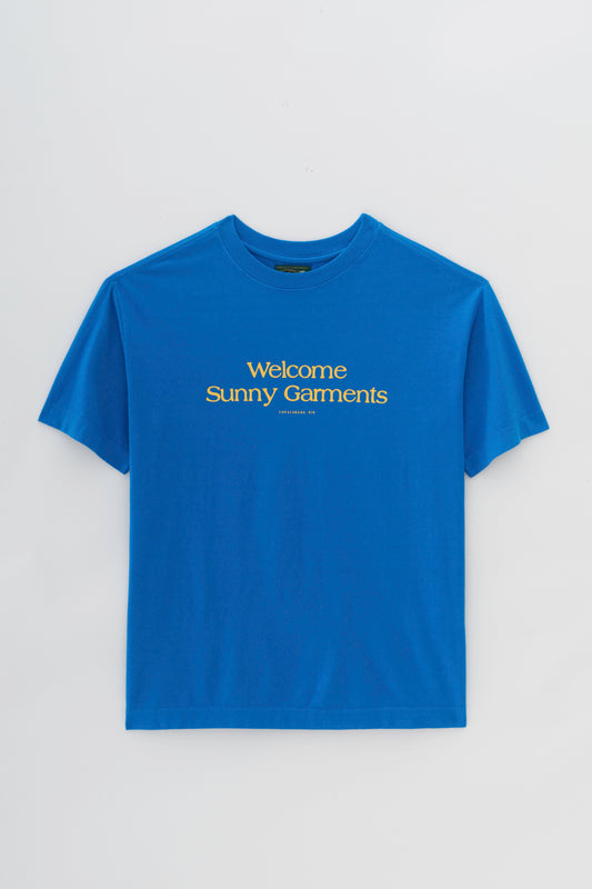 T-Shirt Regular Fit Sunny - Azul Royal e Amarelo
