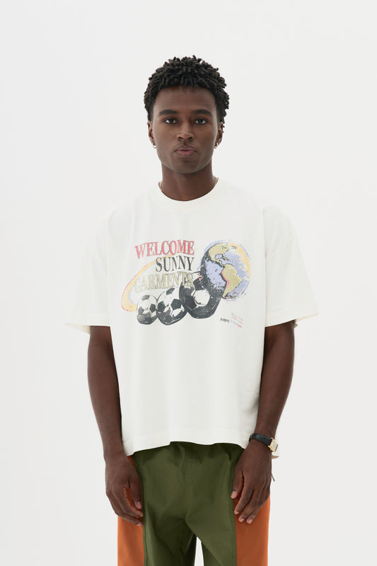 T-Shirt Boxy Fit Worldwide - Off White