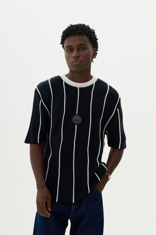 Camisa Jersey Tricô Listrada - Azul