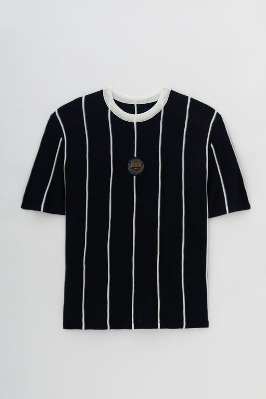 Camisa Jersey Tricô Listrada - Azul