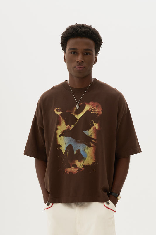 Tshirt Boxy Fit Raven x Egho - Marrom