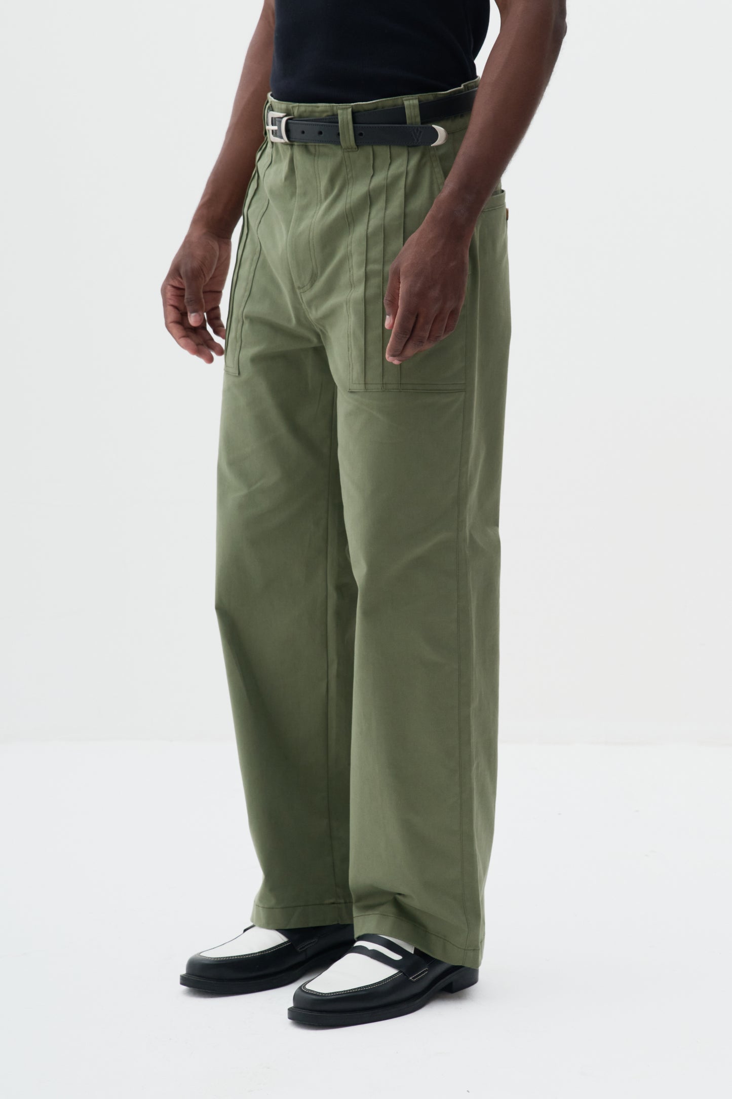 Calça Fatigue Tripla Prega - Verde Militar
